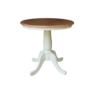 30&quot Round Top Pedestal Dining Table 28.9&quot High - Multi-Color