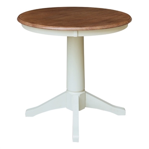 30&quot Round Top Pedestal Dining Height Table 29.9&quot High - Multi-Color
