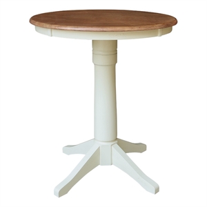 30&quot Round Top Pedestal Dining Table 35.9&quotHigh - Multi-Color