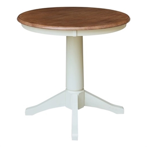 36&quot Round Top Pedestal Dining Table - 29.9&quotH - Multi-Color