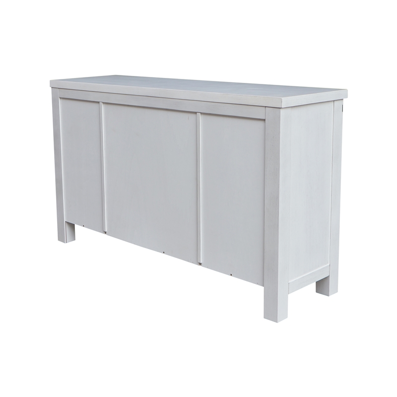 International Concepts Solid Wood Barn Door Server - Soft White