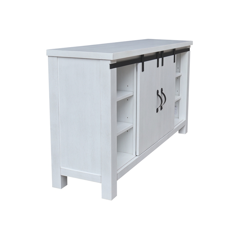 International Concepts Solid Wood Barn Door Server - Soft White