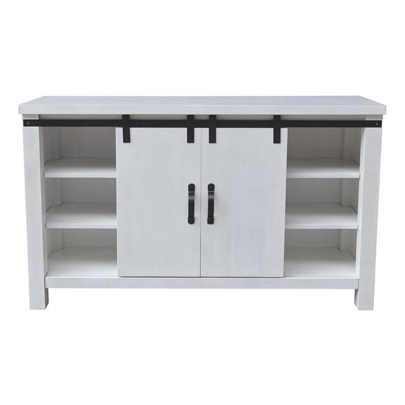 International Concepts Solid Wood Barn Door Server - Soft White