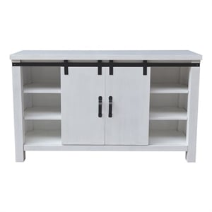 International Concepts Solid Wood Barn Door Server - Soft White