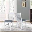 International Concepts Set of Two Cafe Dining Chairs in White