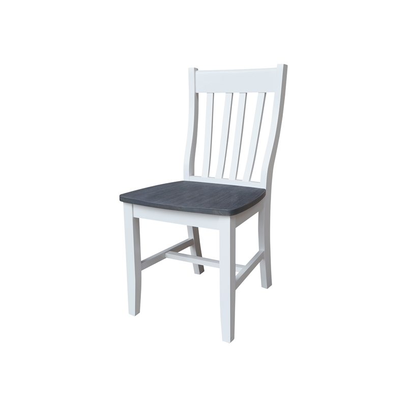 International Concepts Set of Two Cafe Dining Chairs in White