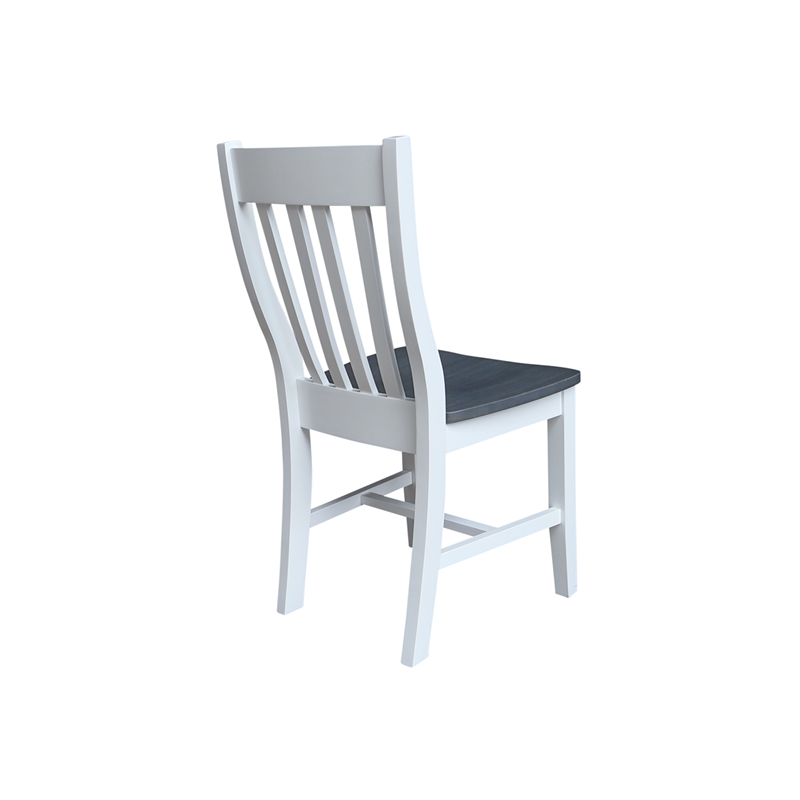 International Concepts Set of Two Cafe Dining Chairs in White