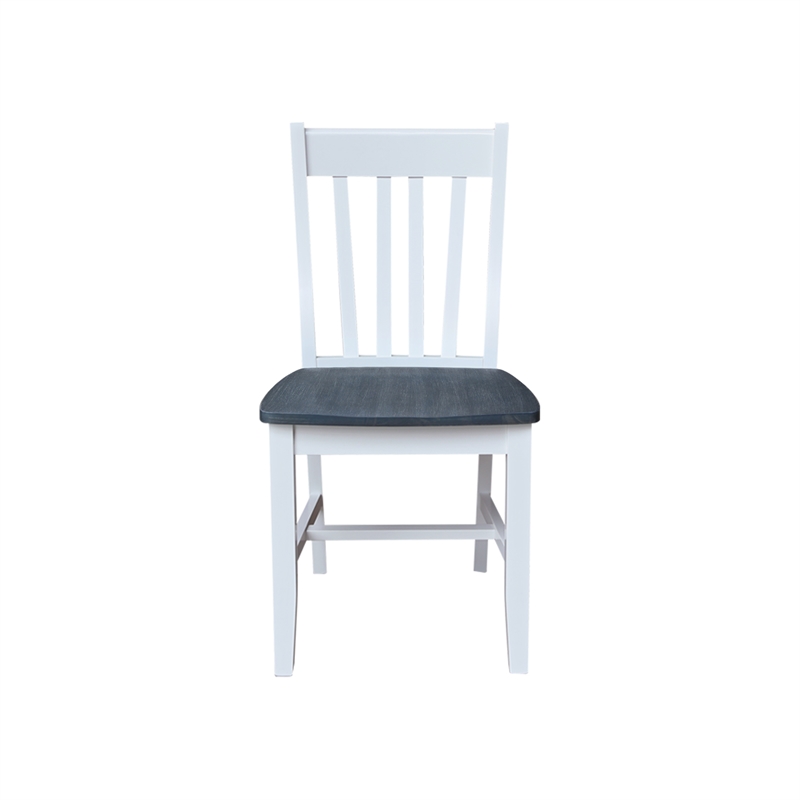 International Concepts Set of Two Cafe Dining Chairs in White