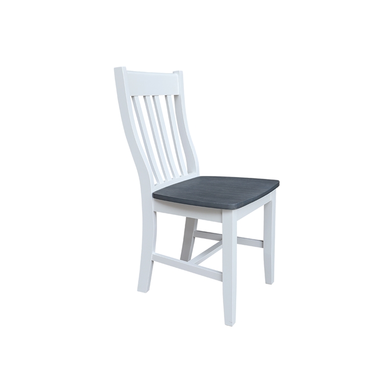 International Concepts Set of Two Cafe Dining Chairs in White