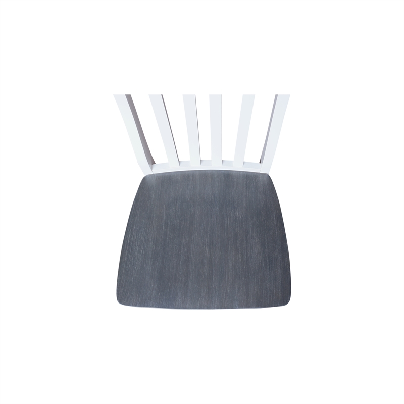 International Concepts Set of Two Cafe Dining Chairs in White