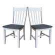 International Concepts Set of Two Cafe Dining Chairs in White
