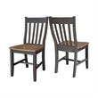 International Concepts Set of Two Cafe Dining Chairs in Hickory