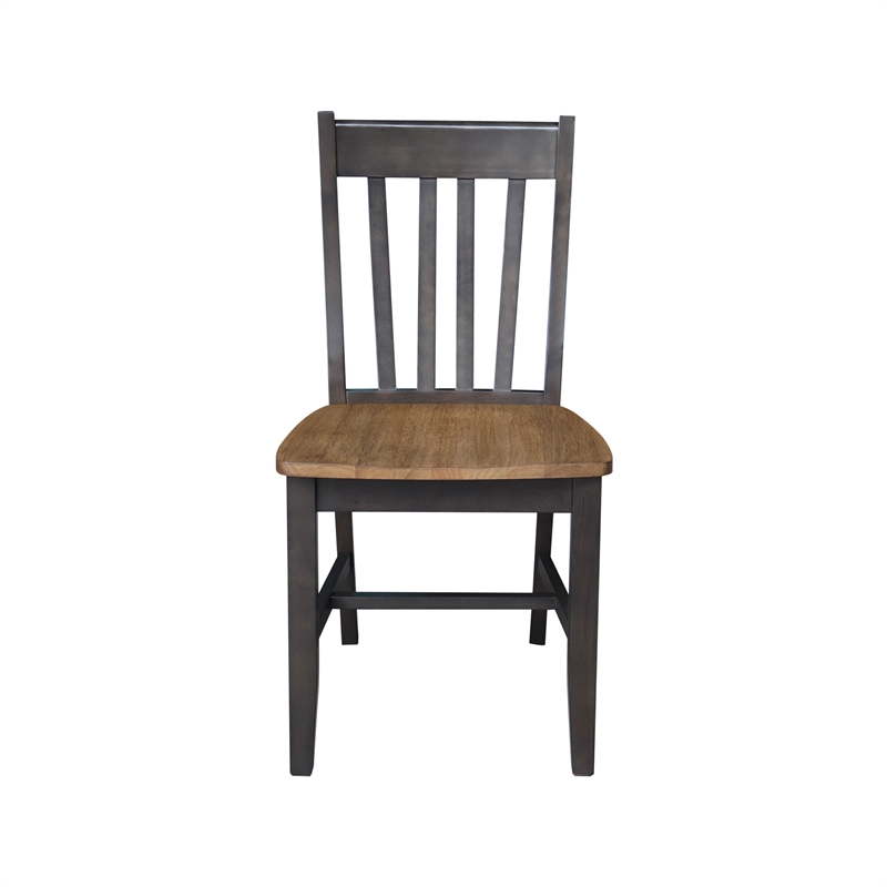 International Concepts Set of Two Cafe Dining Chairs in Hickory
