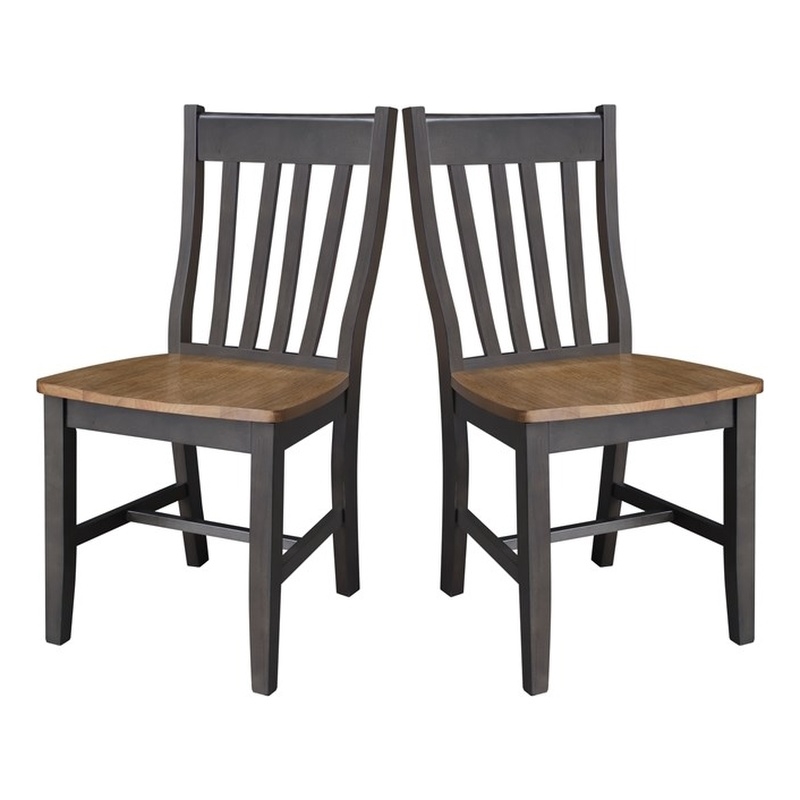 International Concepts Set of Two Cafe Dining Chairs in Hickory