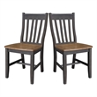 International Concepts Set of Two Cafe Dining Chairs in Hickory