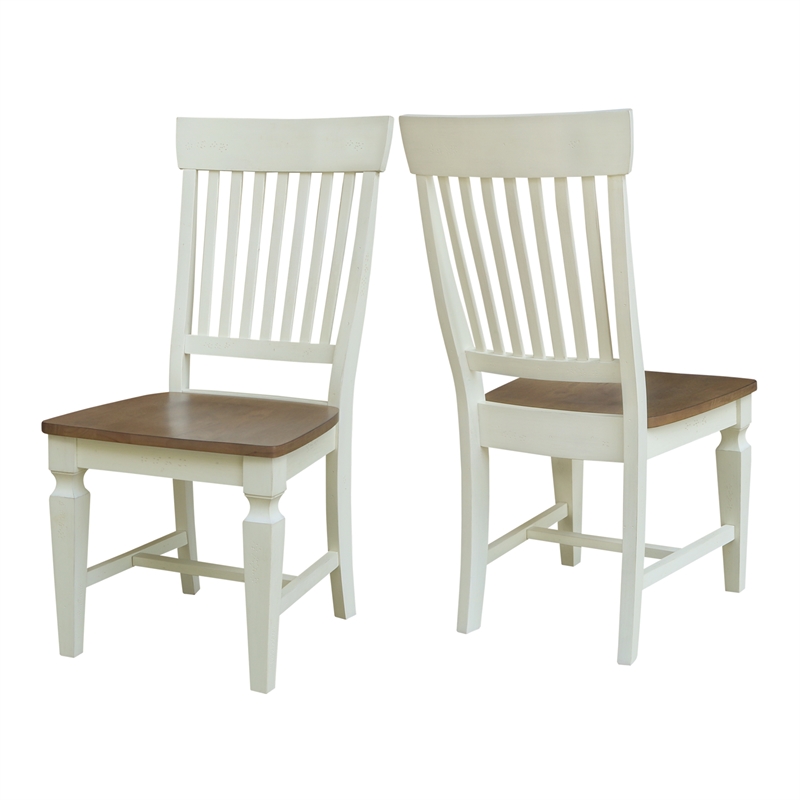 International Concepts Set of Two Vista Slat Back Dining Chairs