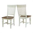 International Concepts Set of Two Vista Slat Back Dining Chairs