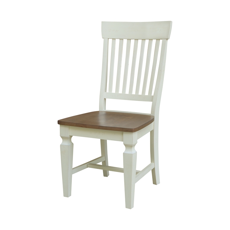 International Concepts Set of Two Vista Slat Back Dining Chairs