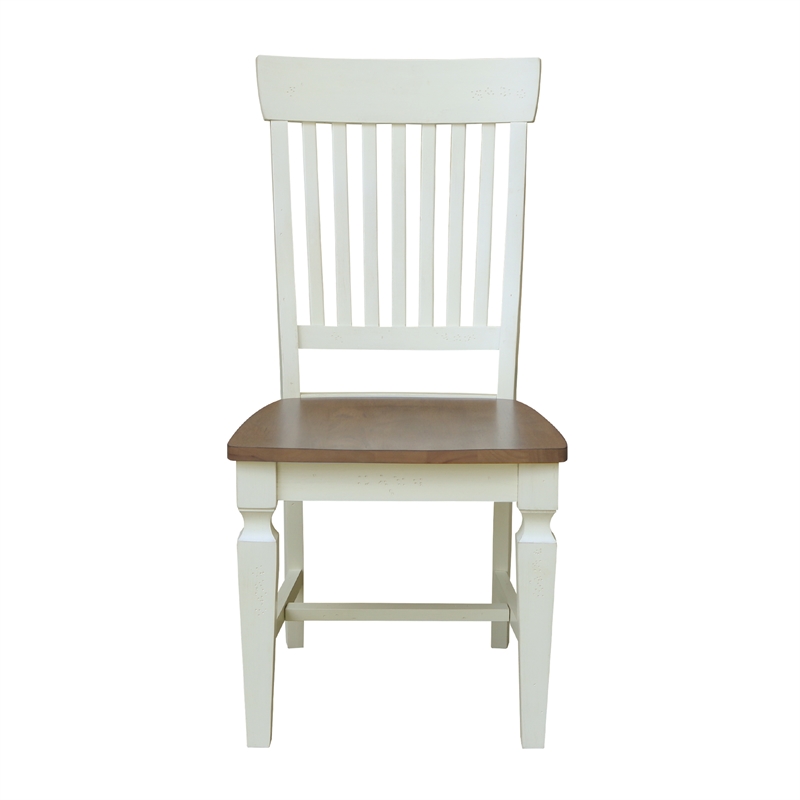 International Concepts Set of Two Vista Slat Back Dining Chairs