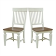 International Concepts Set of Two Vista Slat Back Dining Chairs