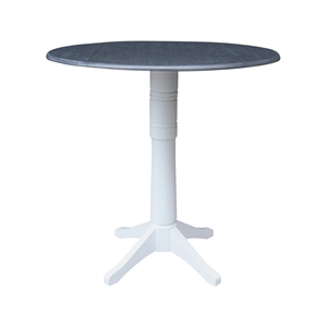 International Concepts 42&quot Round Dual Drop Leaf Pedestal Table 43.2&quotH