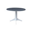 International Concepts 42 In Round dual drop Leaf Pedestal Table  30.3 