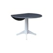 International Concepts 42 In Round dual drop Leaf Pedestal Table  30.3 