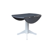 International Concepts 42 In Round dual drop Leaf Pedestal Table  30.3 