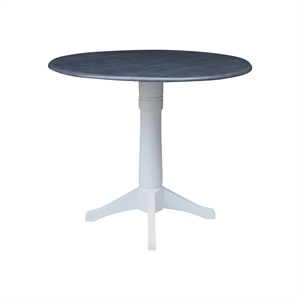 International Concepts 42&quot Round Dual Drop Leaf Pedestal Table 36.3&quotH
