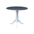 International Concepts 42 In Round dual drop Leaf Pedestal Table 35.5 