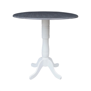 International Concepts 42&quot Round Dual Drop Leaf Pedestal Table  41.5&quotH