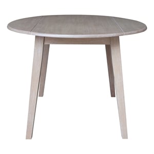 International Concepts Solid Wood 42&quot Round Dual Drop Leaf Dining Table