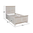 International Concepts Heritage Solid Wood Twin Trundle Bed Unfinished