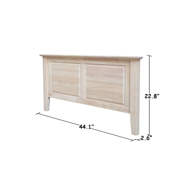 International Concepts Heritage Solid Wood Twin Trundle Bed Unfinished