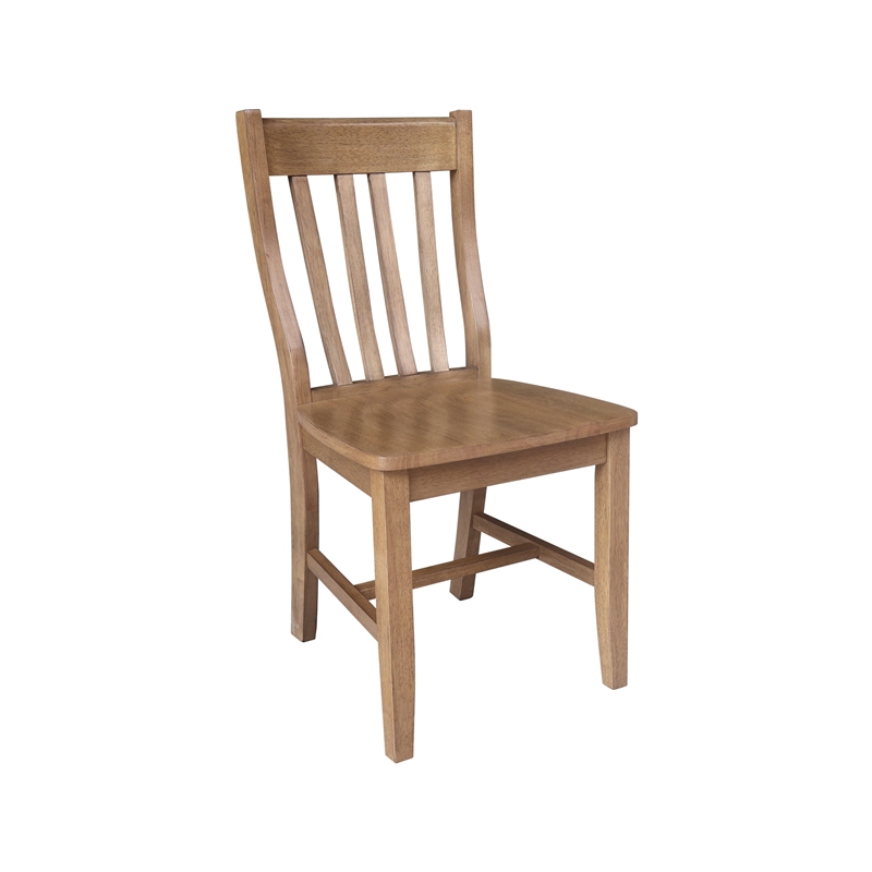 International Concepts Set of Two Cafe Dining Chairs - Hickory