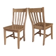 International Concepts Set of Two Cafe Dining Chairs - Hickory
