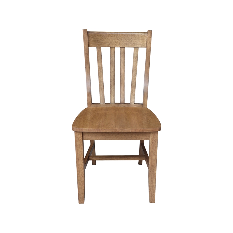 International Concepts Set of Two Cafe Dining Chairs - Hickory
