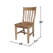 International Concepts Set of Two Cafe Dining Chairs - Hickory