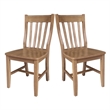 International Concepts Set of Two Cafe Dining Chairs - Hickory