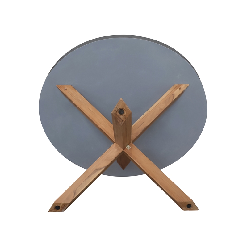 International Concepts Outdoor Teak Patio Dining Table with Polystone Top