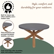 International Concepts Outdoor Teak Patio Dining Table with Polystone Top