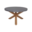 International Concepts Outdoor Teak Patio Dining Table with Polystone Top