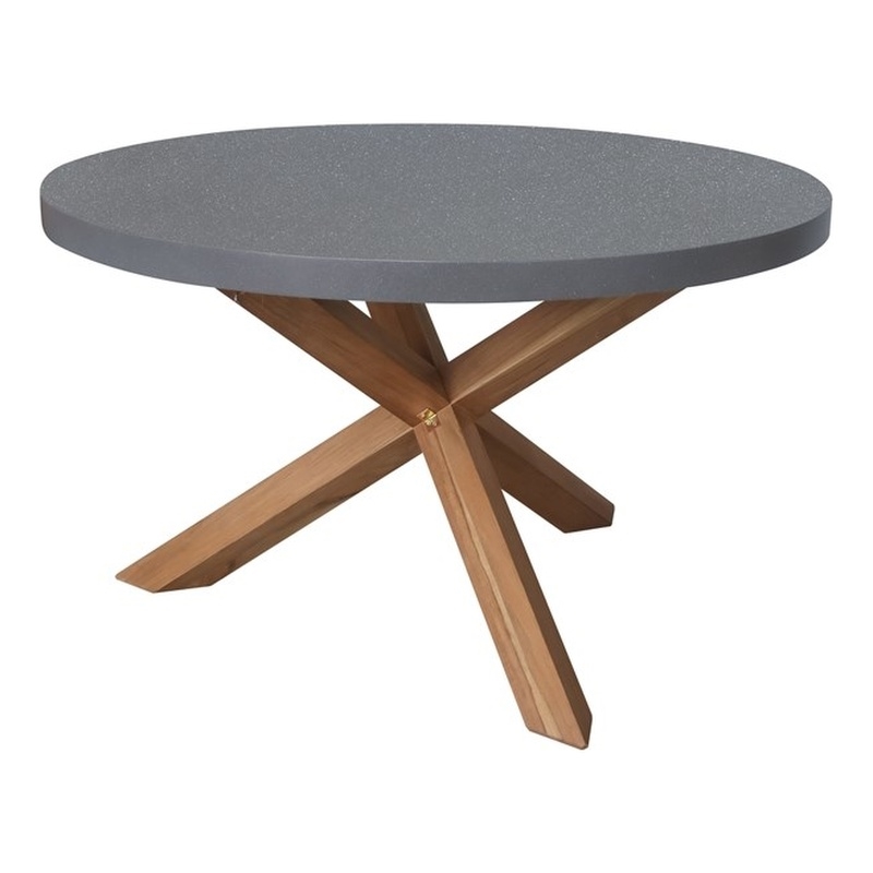 International Concepts Outdoor Teak Patio Dining Table with Polystone Top