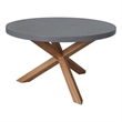 International Concepts Outdoor Teak Patio Dining Table with Polystone Top