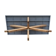 International Concepts Outdoor Teak Patio Dining Table with Polystone Top
