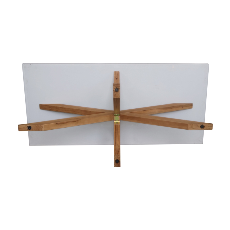 International Concepts Outdoor Teak Patio Dining Table with Polystone Top