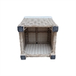 International Concepts Outdoor Set of Two Wicker Stools with Cushions