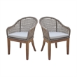 Outdoor 7 Piece Teak Patio Furniture Set with a Table and 6 Chairs
