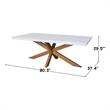 Outdoor 7 Piece Teak Patio Furniture Set in Natural and White