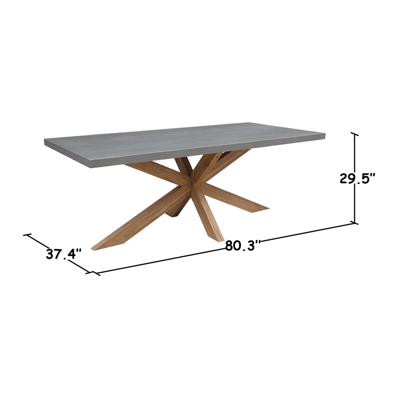 Outdoor 7 Piece Teak Patio Furniture Set with a Table and 6 Chairs